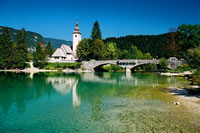 Lake Bohinj in Julian Alps